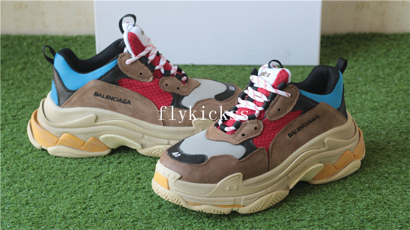 Balenciaga 2017 Fall Winter Triple-S Brown Red Blue